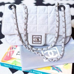 Vintage Chanel Sport 2004 Jersey Flap shoulder bag purse Surflin…